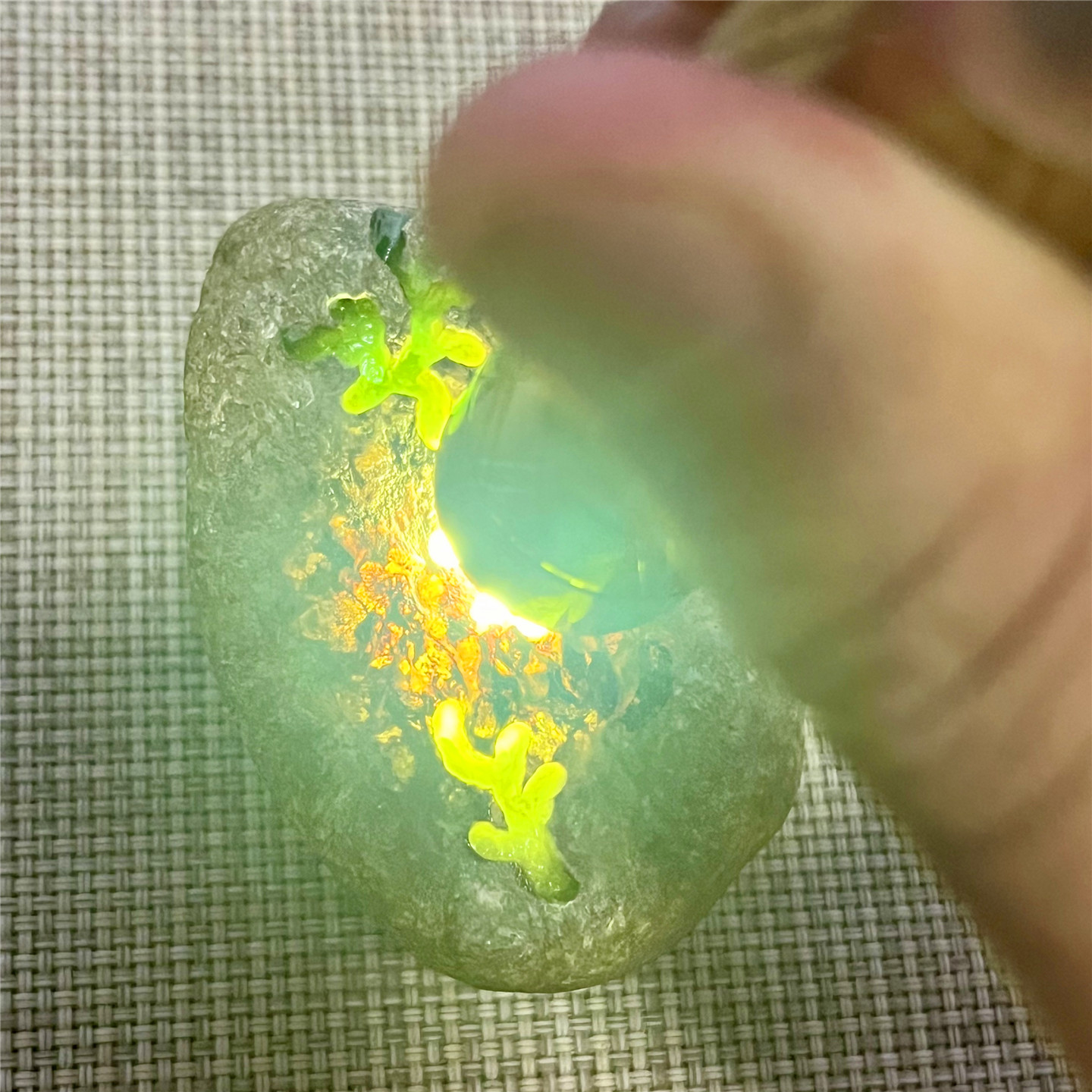 天然老坑翡翠玉石木那飘色有胶感