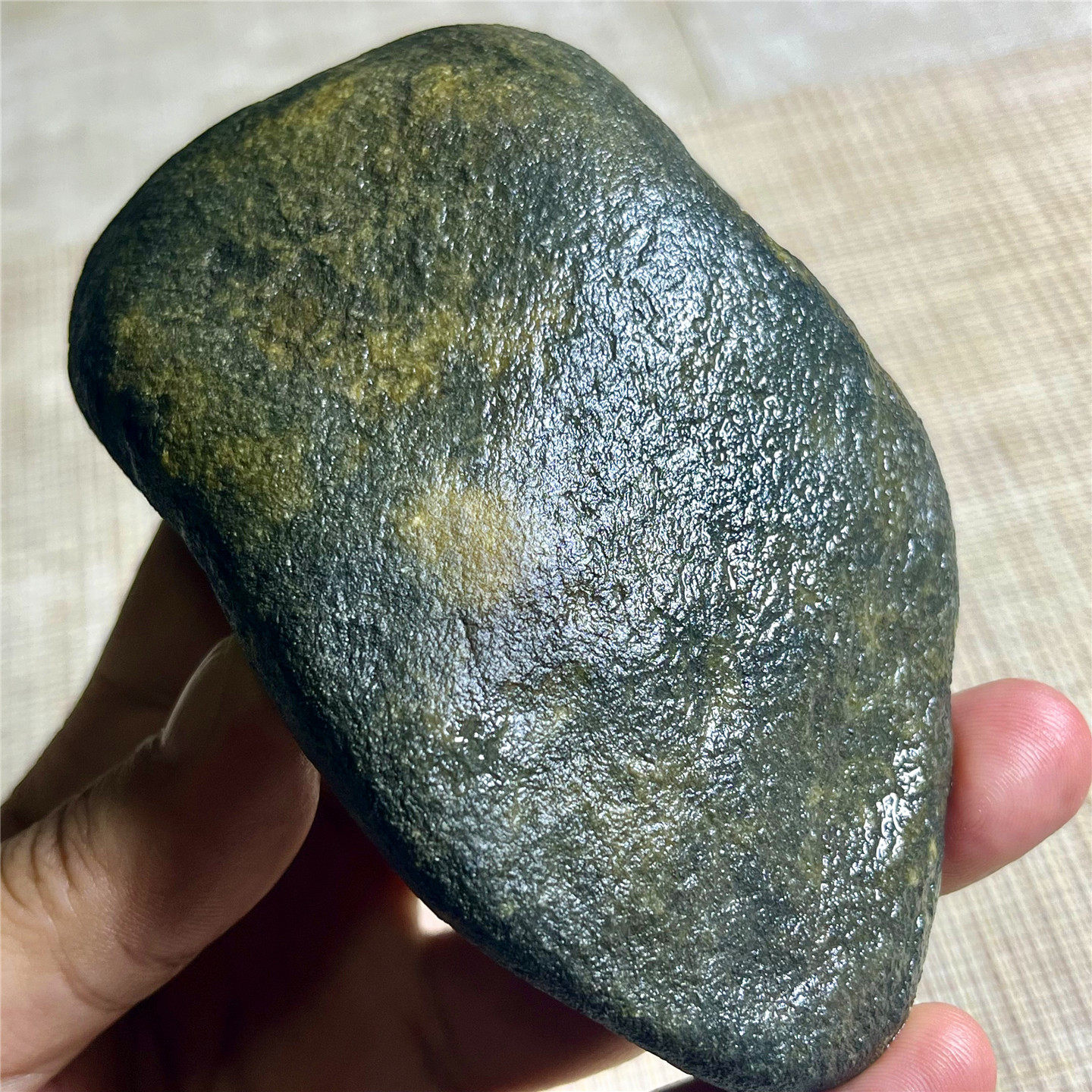 天然老坑翡翠玉石莫西沙敞口皮壳老辣种水透开冰黄有罡味牌子位置