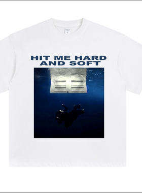 [ABCMJ]碧梨BILLIE同款HIT ME HARD AND SOFT美式重磅纯棉短袖