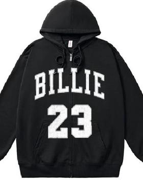 【ABCMJ】自制碧梨billieelish 连帽开衫超重磅卫衣