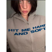 美式 ins风连帽卫衣巨好看漂亮多巴胺独特小个子billie男女款 高街