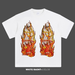 ABCMJ 直喷印花美式 Who War数码 重磅纯棉短袖 Decides