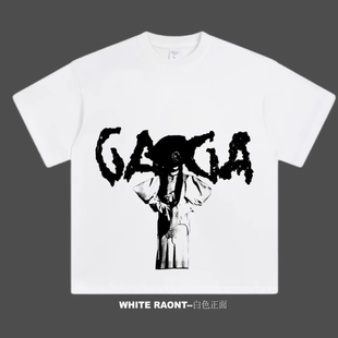 【ABCMJ】自制Lady gaga周边新专MAYHEM 同款重磅纯棉宽松短袖