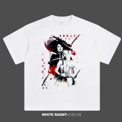 【ABCMJ】自制Lady gaga新专MAYHEM单曲ABR美式重磅纯棉宽松短袖