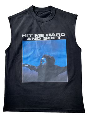 Tracklist Cutoff Muscle T-Shirt Billie复古水洗做旧破坏背心