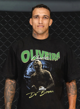 奥利维拉-绿色 | UFC圆领美式小领口T恤MMA短袖