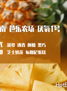 【温床咖啡意式SOE】云南孟连芭乐农场厌氧日晒1号具象的菠萝风味