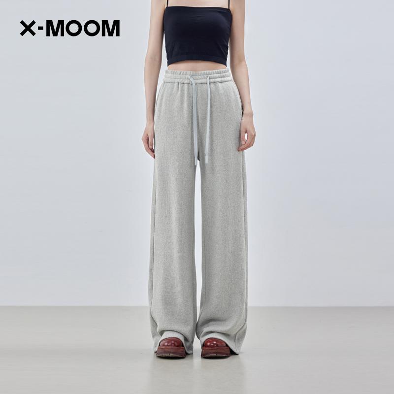 反面拉绒直筒卫裤X--MOOM