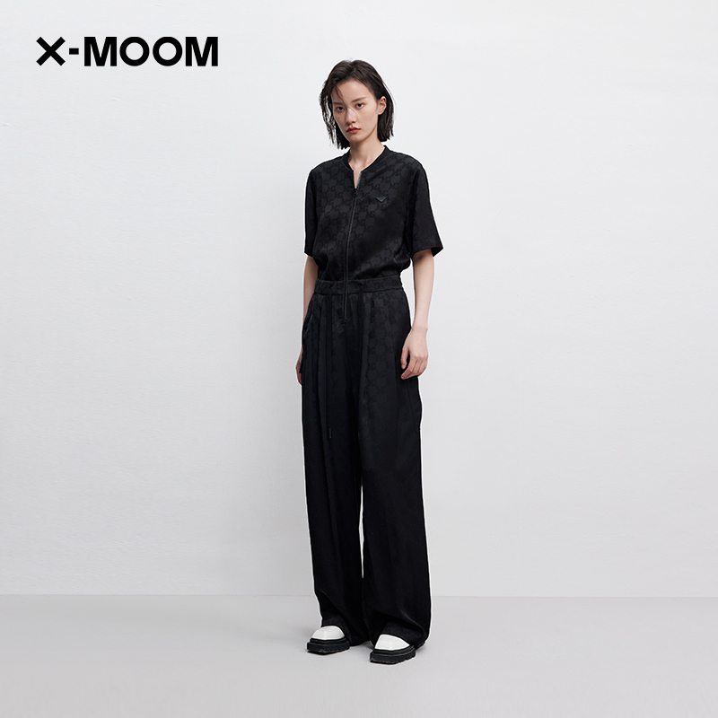 X--MOOM提花收腰连体直简裤