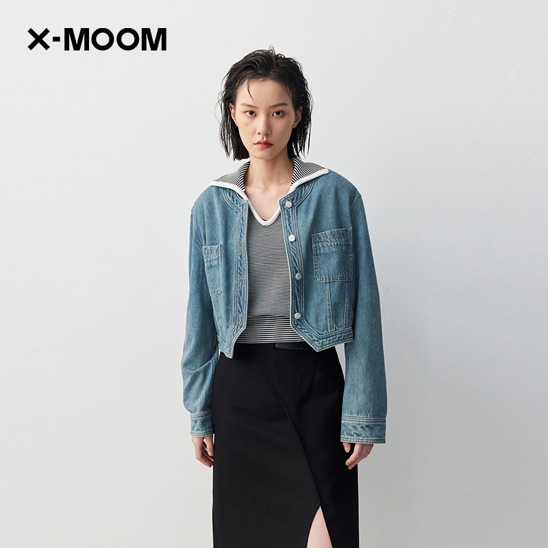 XMOOM百度牛仔短款外套