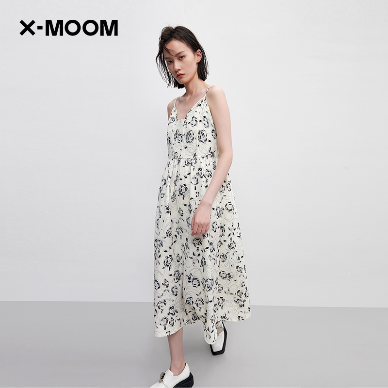 X--MOOM高腰线吊带连衣裙