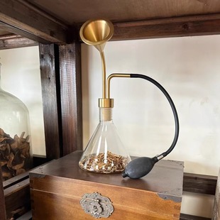 水疗会所选香装 置玻璃闻香器黄铜闻香仪白酒精油香水咖啡豆闻香