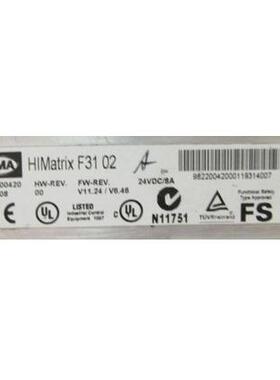 HIMA HIMatrix f31 02 一台重量1公斤 在11-2【议价】