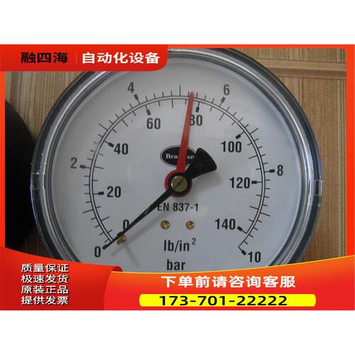 Brannan压力表EN837-1 0-6/0-10bar 100mm 3/8货【议价】