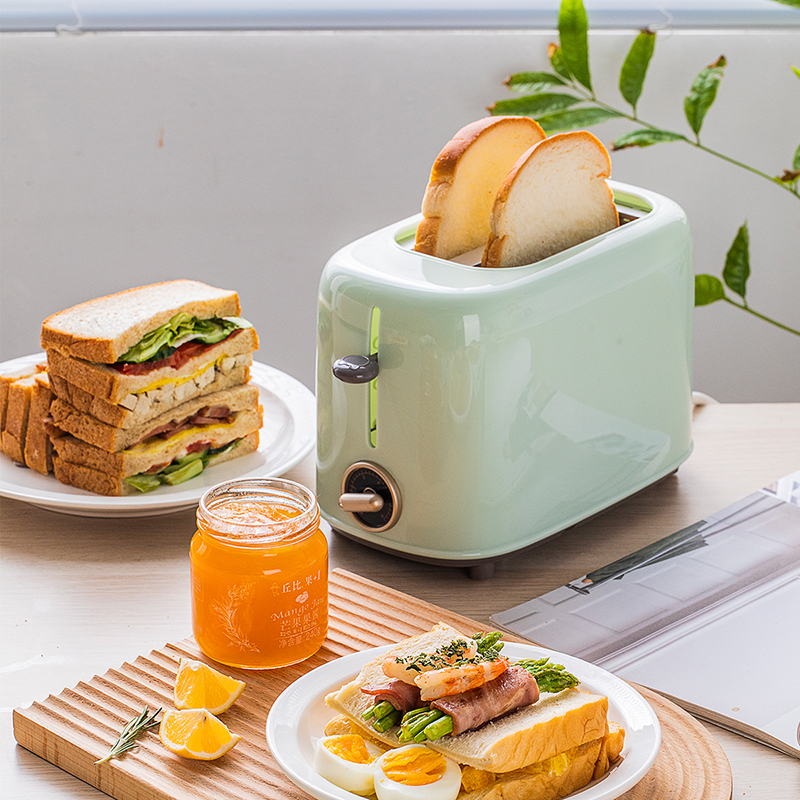 小熊多士炉家用小型吐司机烤面包机加热多功能全自动三明治早餐机