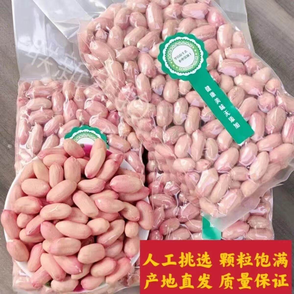 2025年新货花生米 新鲜晒干山东生花生精选大粒 真空包装花生批发