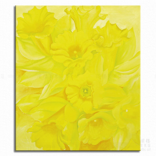 欧姬芙艺术风花卉书房酒吧装饰画