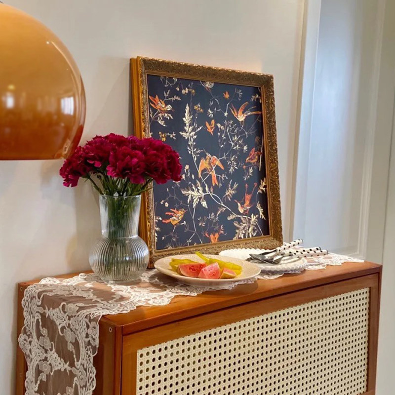 鸟啼花落 欧式客厅装饰画沙发背景轻奢挂画艺术抽象复古高档壁画