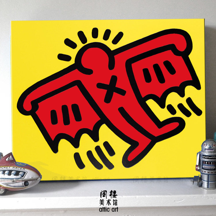 头像系列4 keith haring 凯斯哈林 波普艺术装饰画简约时尚