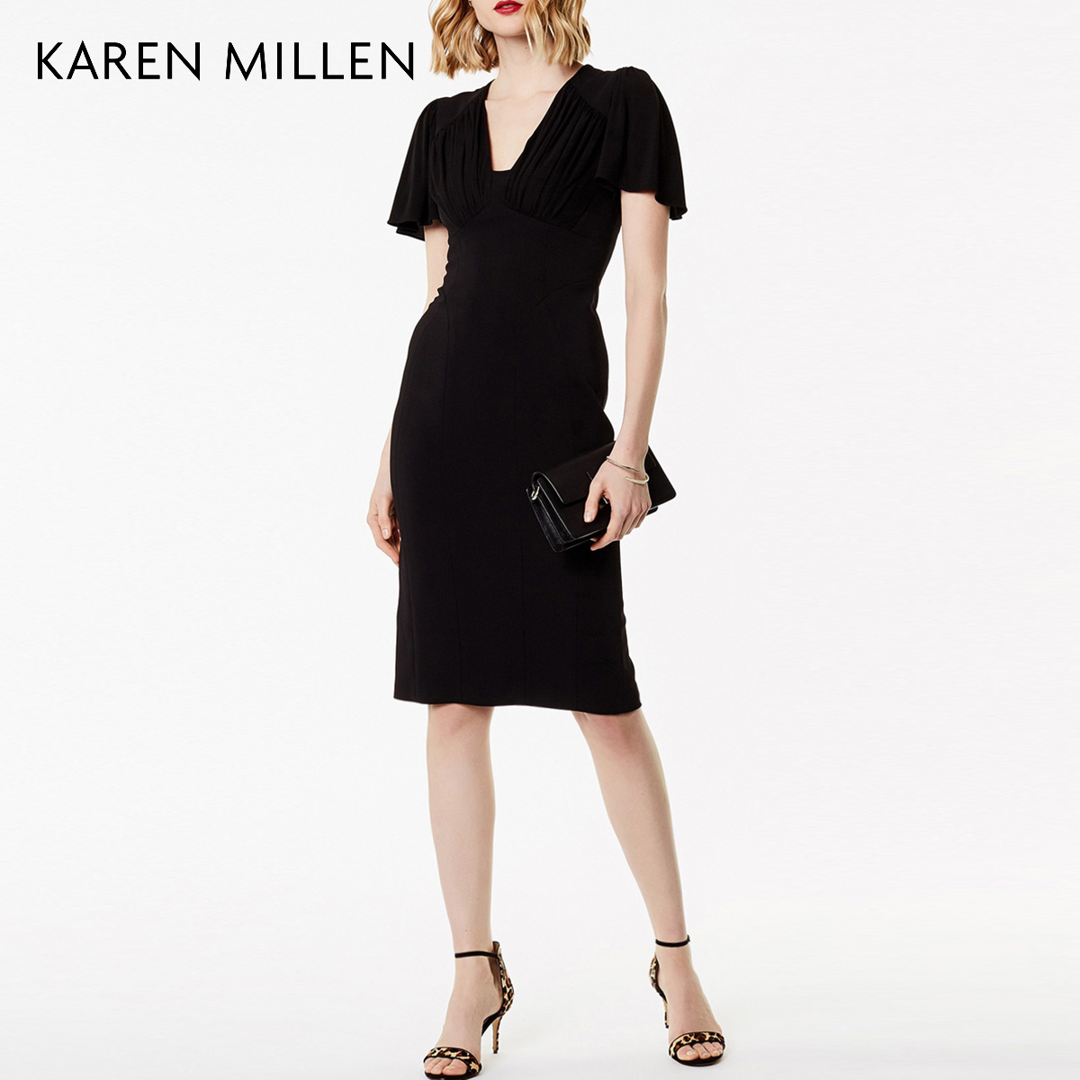 KAREN MILLEN¿Â×Ã×Á«Ó¢Â×Å®×°2018´º´¿É«¶ÌÐäÁ¬ÒÂȹKM51825712