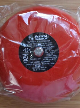 盛赛尔警铃 SSM24-6 火灾报警器消防设备 全新正品SYSTEM SENSOR