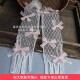 蕾丝手套白色网格粉色蝴蝶结礼服新娘结婚网红生日派对公主写真