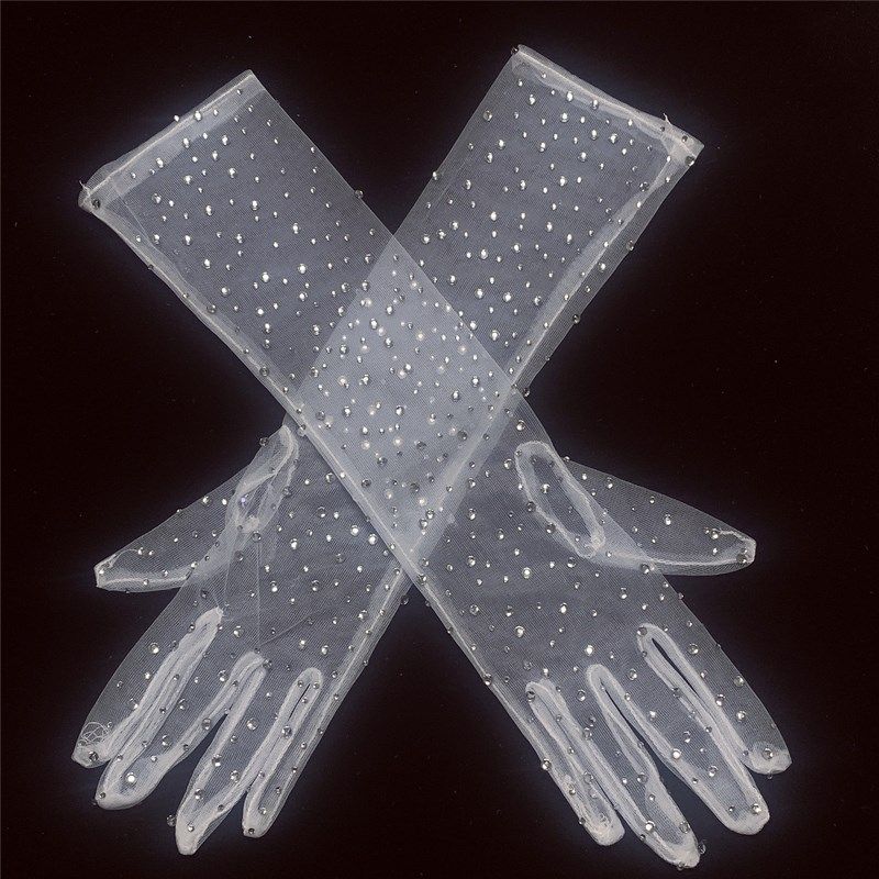 时尚网纱手套闪钻婚礼新娘结婚配饰影楼写真拍照视频配件走秀手套,服饰配件/皮带/帽子/围巾,手套,淘宝优惠券,粉丝福利购,淘宝优惠卷