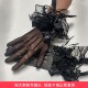 复古手套新娘 手套写真短款 新款 黑色网纱手套蕾丝黑暗萝莉拍照时尚