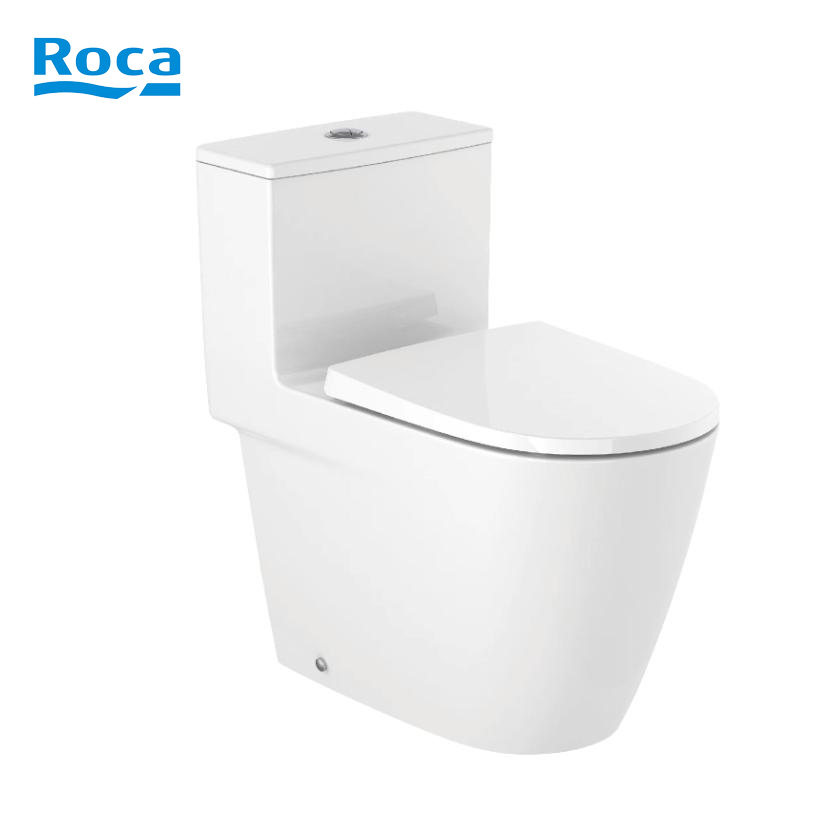 Roca乐家马桶 欧那连体座厕A34968500C无圈孔旋涡冲水普通坐便器