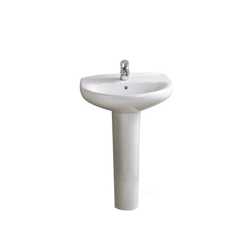 ROCA乐家卫浴 米兰立柱盆325453000 单孔陶瓷洗脸盆560*460mm