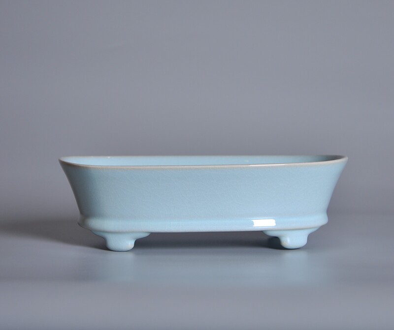 台北故宫博物馆复刻1:1水仙盆  天青釉/釉汁肥厚/原产地汝窑汝瓷