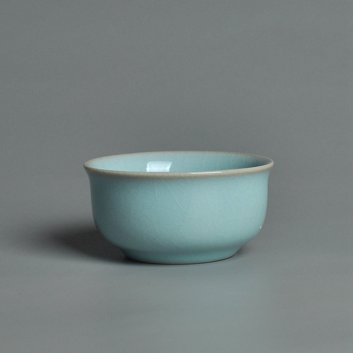 北宋核心汝窑展区天蓝釉 汝瓷原产地开片主人杯客杯 主人杯收纳袋