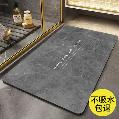 矽藻泥浴室化妆室厕所厨房进门口加厚防滑地垫脚垫吸水速干家用垫