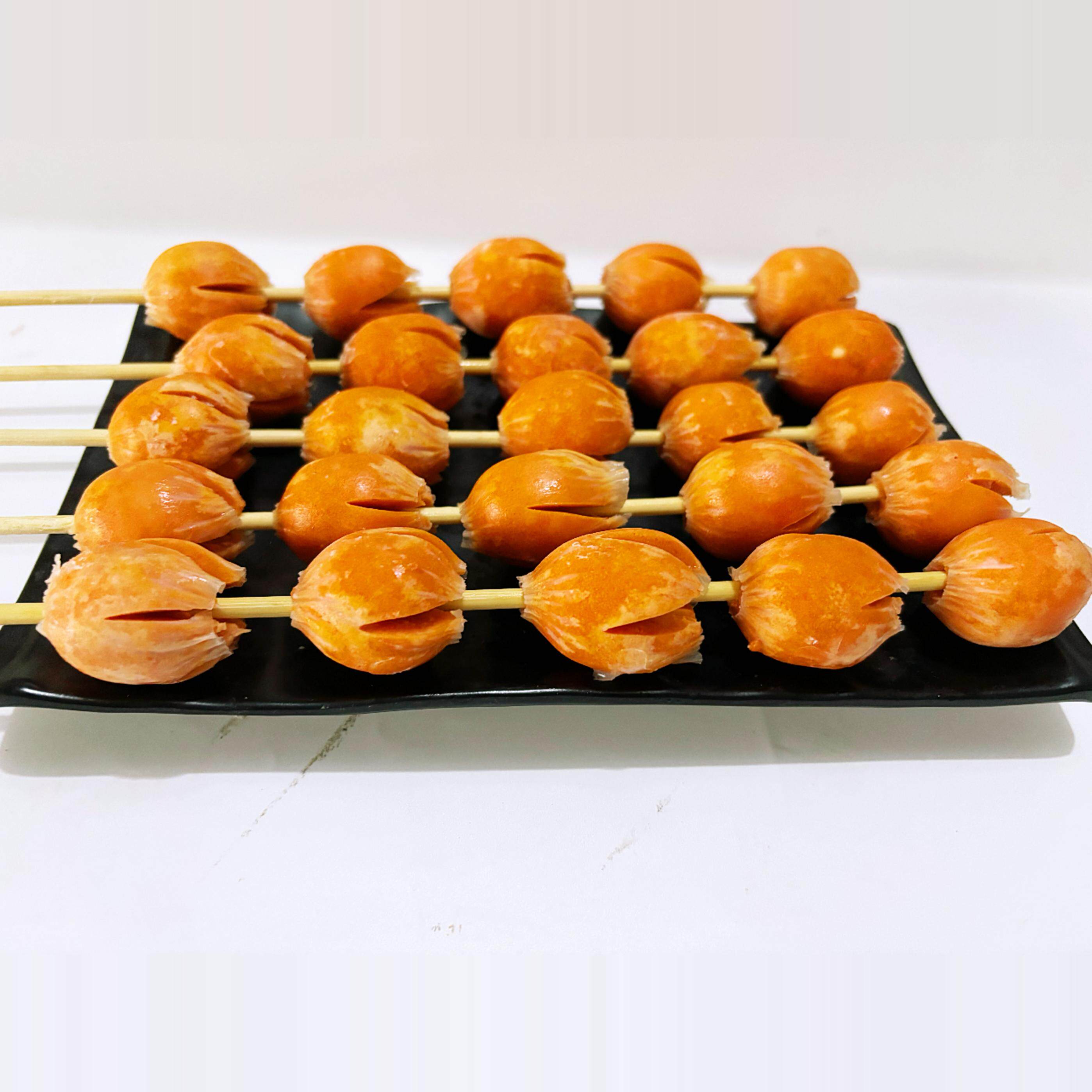 德邻脆骨开花肠一口肠15串商用小香肠串烧烤油炸食材肉枣肠小香肠