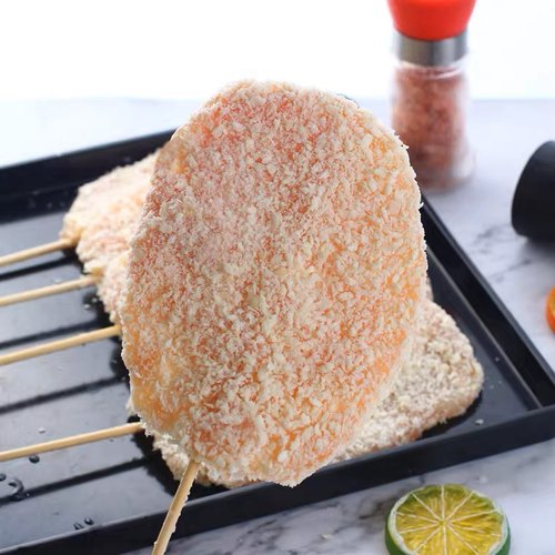 大脸鸡排串鸡肉串手撕鸡排串裹粉鸡排串100克10支/包烧烤油炸食材