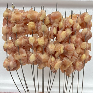 掌中宝鸡脆骨串商用批发半成品烧烤食材原味鸡脚肉串膝软骨串20串