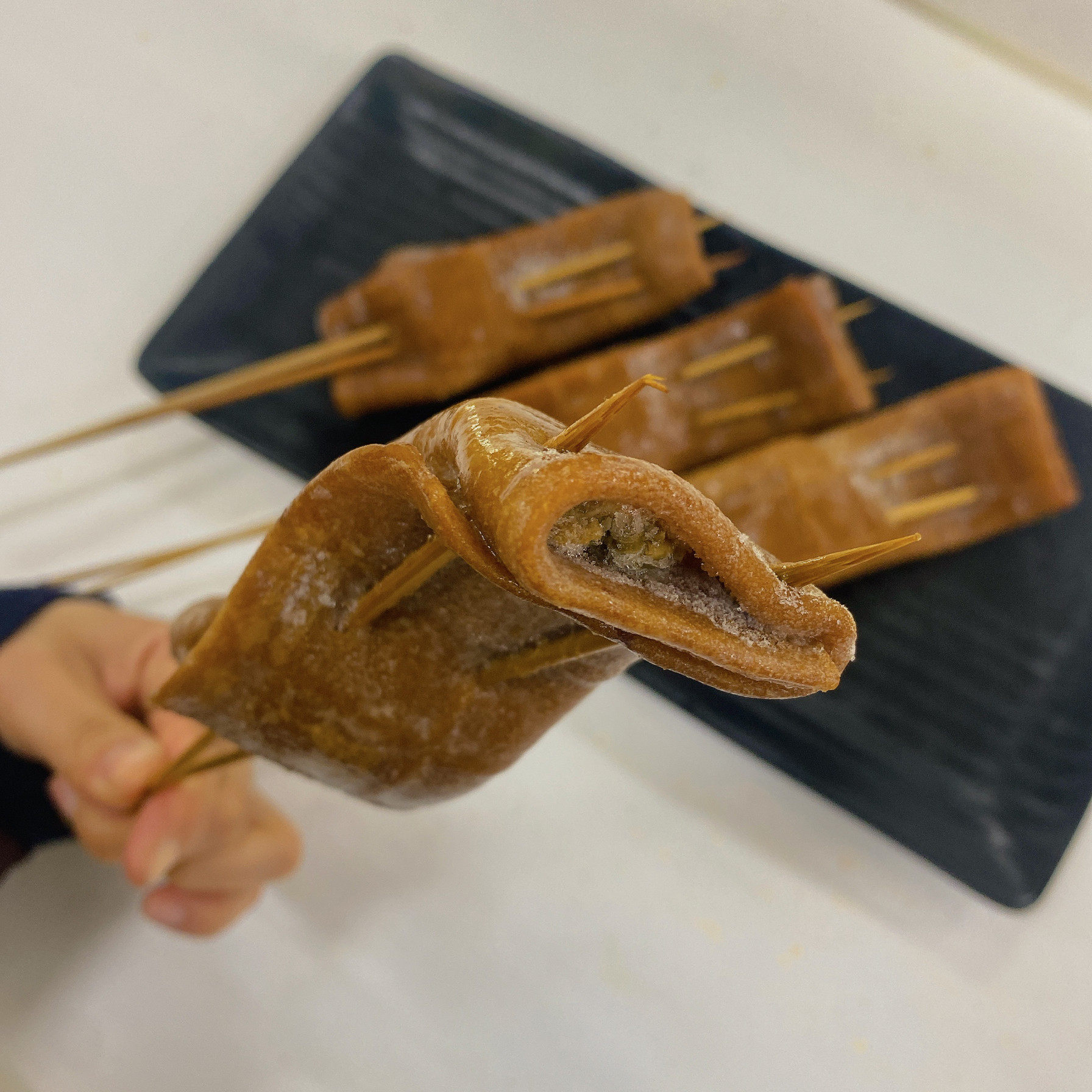 泡泡豆干串卤豆干串豇豆酸豆角夹心10支烧烤油炸铁板串串香食材用