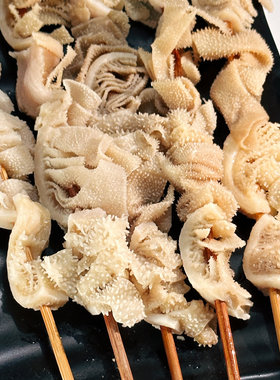 牛百叶串新鲜冷冻毛肚铁板麻辣烫烧烤食材炸串牛肚片串半成品20串