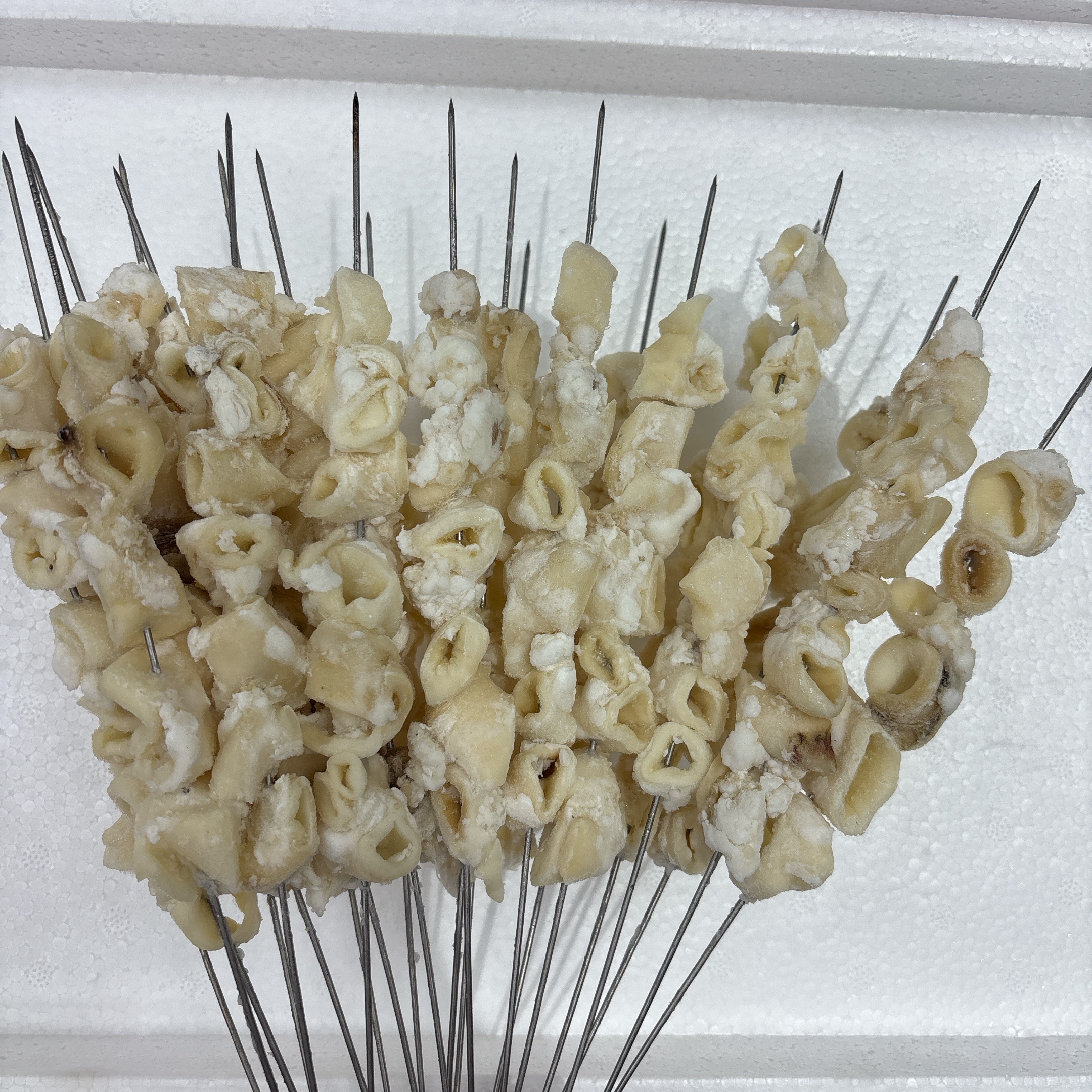 羊心管串铁签30根水煮羊心管烧烤油炸铁板夜市小吃冷冻半成品心管