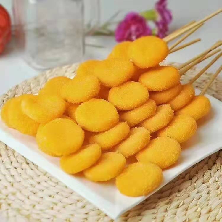 南瓜球串南瓜饼串烧烤油炸串 果蔬串素菜串半成品10串多省3包包邮