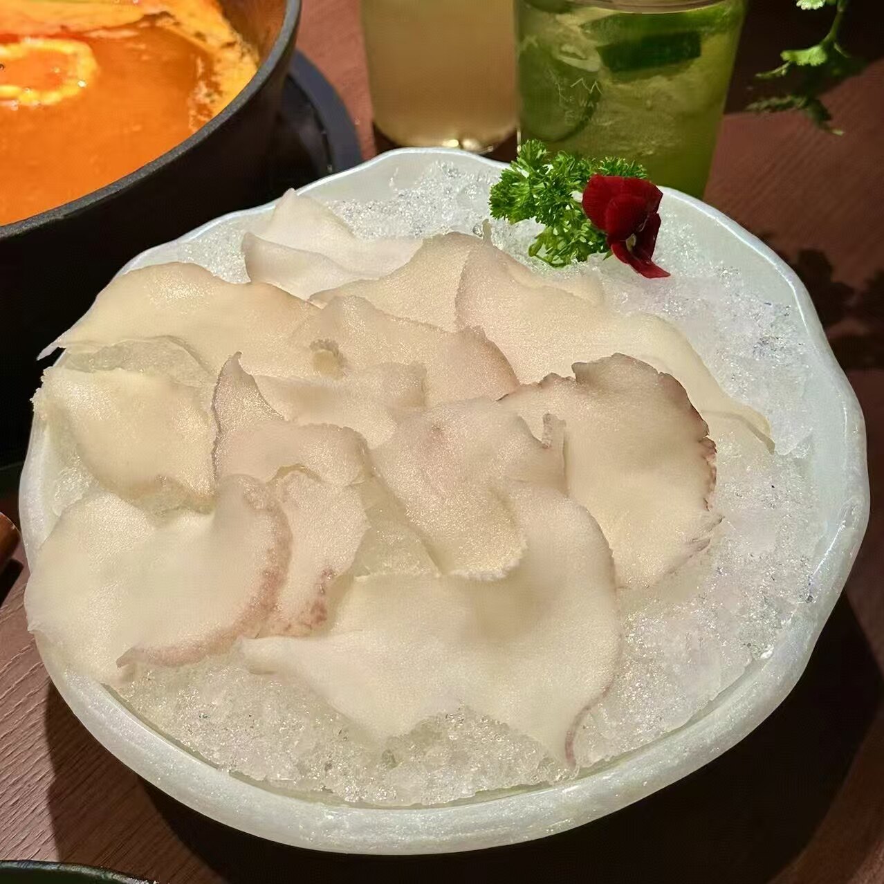 创意特色商用火锅店海螺片鱿鱼鲍鱼专用餐具异形海鲜姿造刺身拼盘