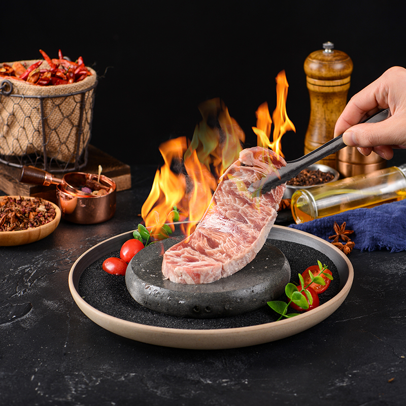 酒店创意火山石餐具日式特色位上