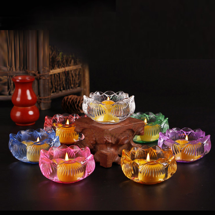 4小时蜡烛台酥油灯玻璃寺院佛堂