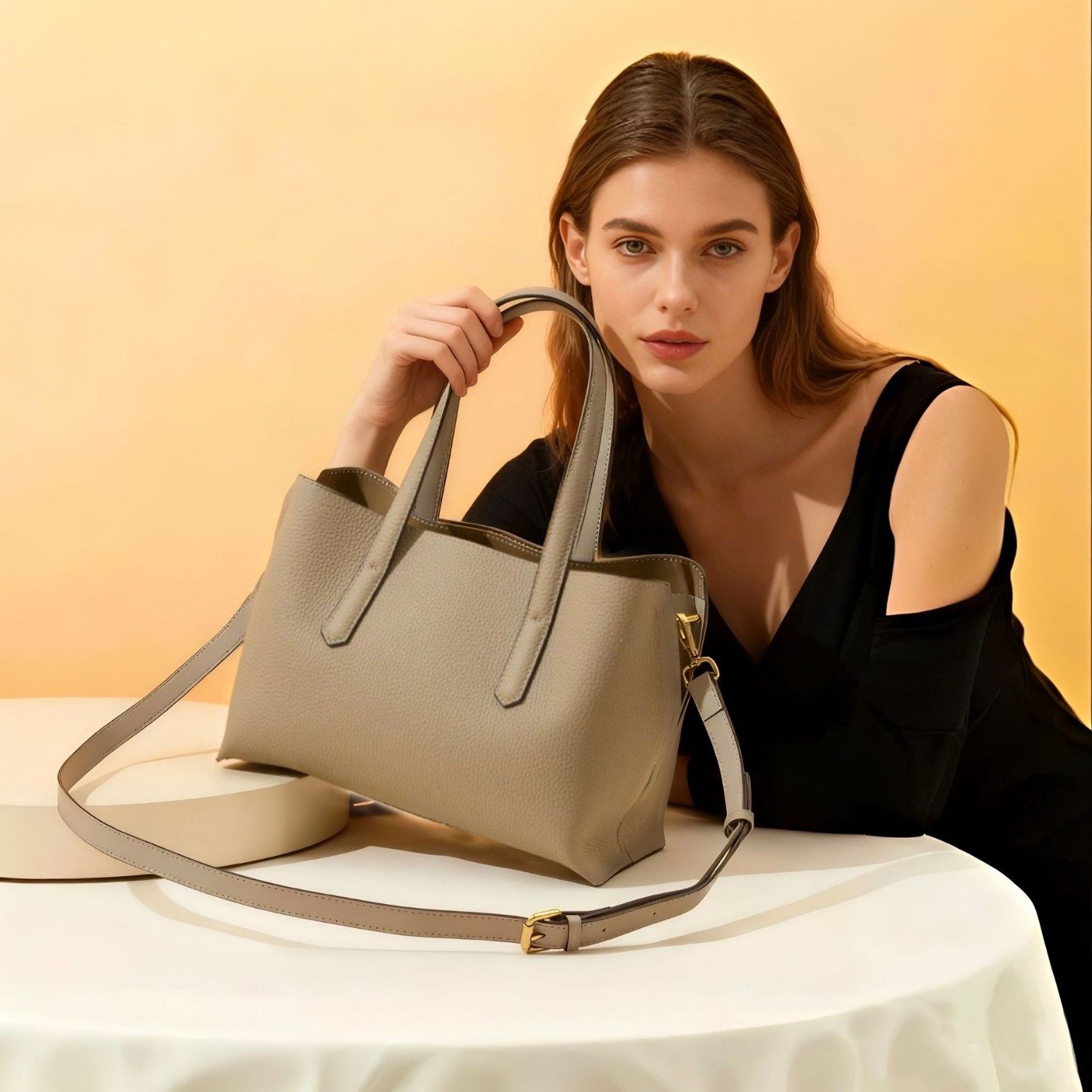 真皮女包托特包头层牛皮女士单肩包腋下包大容量通勤高级感休闲包,箱包皮具/热销女包/男包,通用款女包,淘宝优惠券,粉丝福利购,淘宝优惠卷