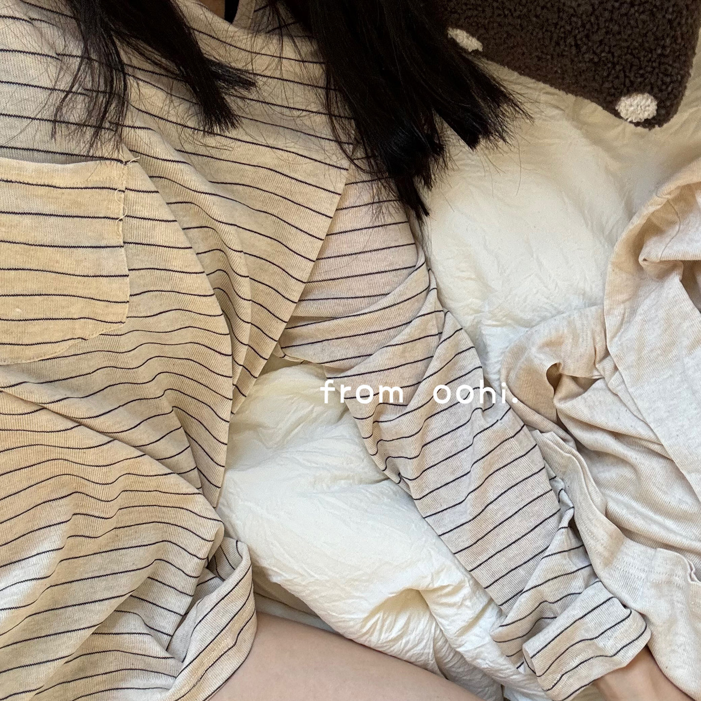 i人松弛感微透罩衫！透气长袖口袋T恤 完美的居家下午春夏穿搭女
