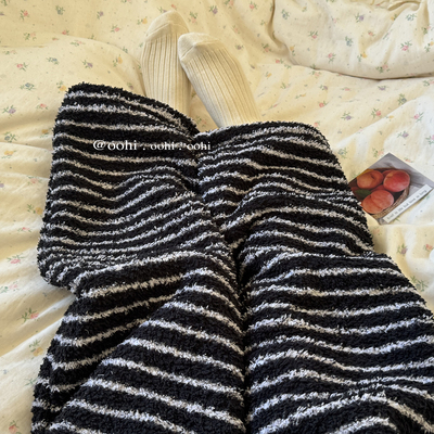 拒绝抖腿取暖！这条加绒裤让你暖到冒泡米粒绒居家长裤可外穿女