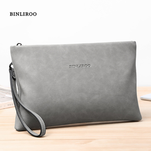 斌利袋鼠男士 手包真皮休闲夹包男手抓包手提信封包大容量手拿包男