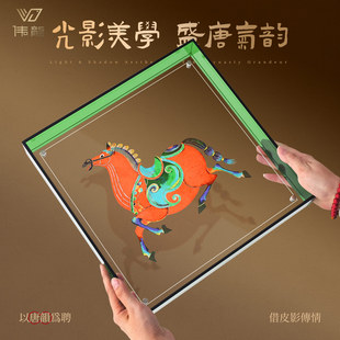 唐马摆件非遗皮影中国特色礼物送老外开业送礼乔迁2026马年伴手礼