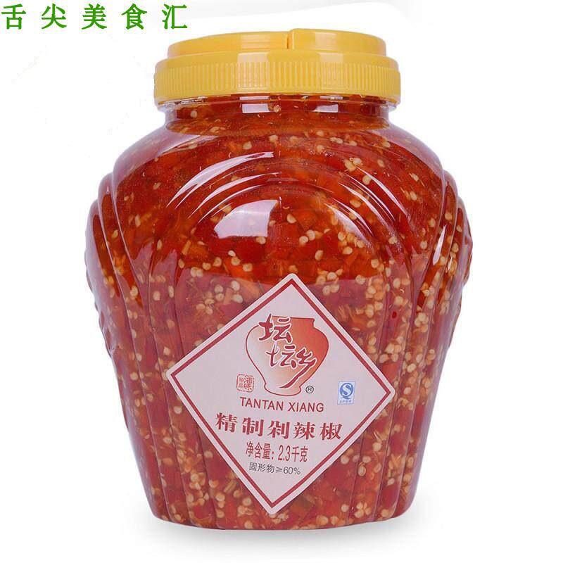坛坛乡坛坛香精制剁辣椒酱2.3kg桶装湖南特产 剁椒鱼头拌饭香辣酱