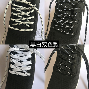 鞋 run买二送一 百搭黑白双色带点扁平纯圆形运动roshe 带男女韩版